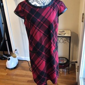 R&K Red and Black Plaid Dress
